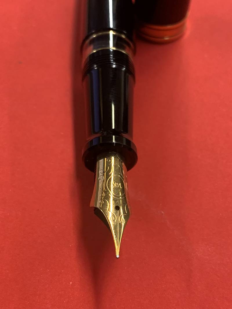 Prestigiosa penna stilografica AURORA 88 pennino in oro massiccio 14 kt black gold - immagine 14