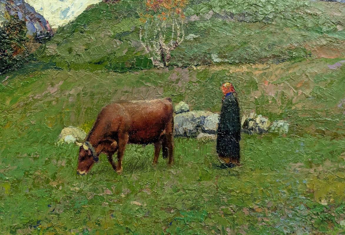 Cesare MAGGI (1881-1961) - La Thuile, olio su cartone - immagine 4