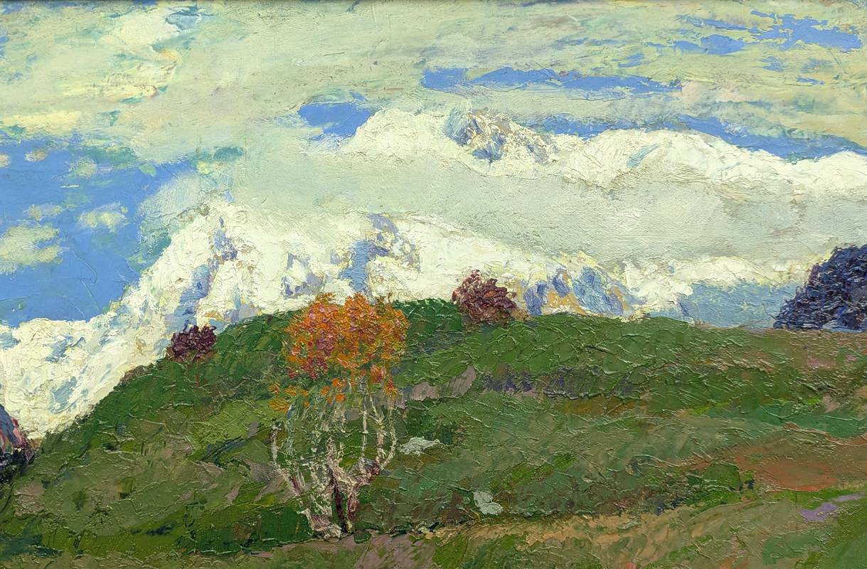 Cesare MAGGI (1881-1961) - La Thuile, olio su cartone - immagine 5