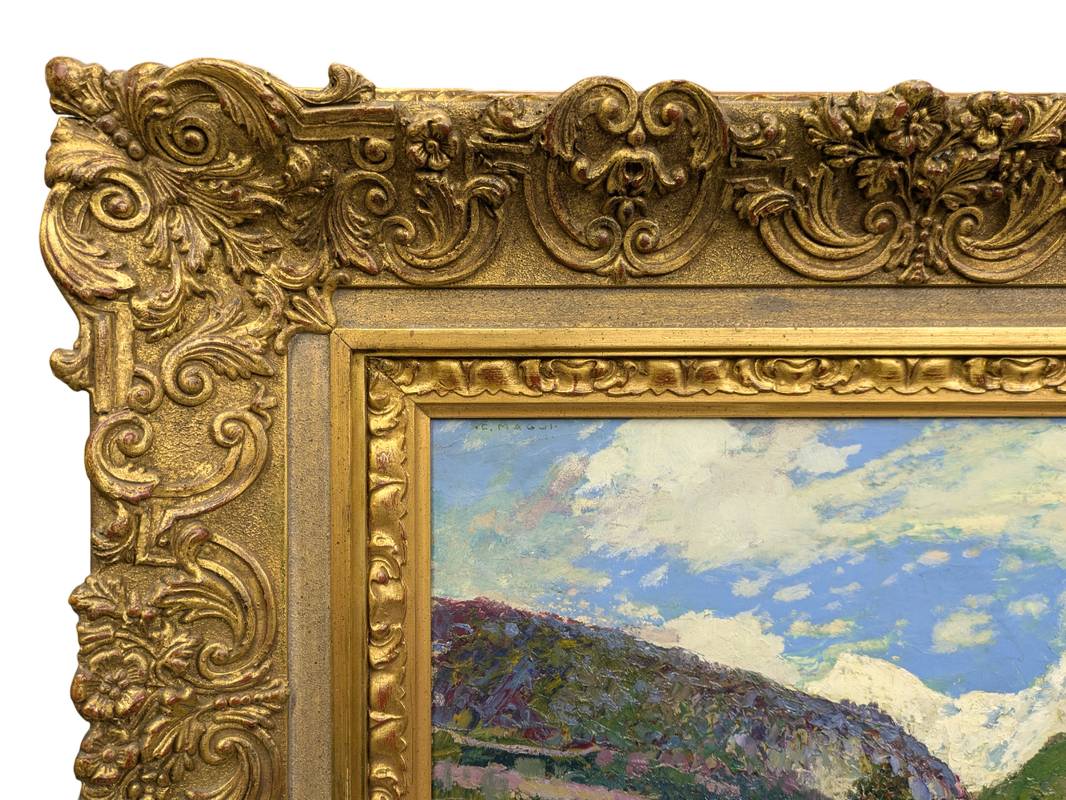 Cesare MAGGI (1881-1961) - La Thuile, olio su cartone - immagine 9