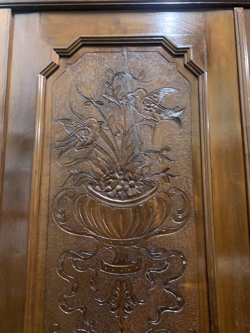 Antico armadio a due ante legno intagliato piemonte epoca Luigi Filippo - immagine 6