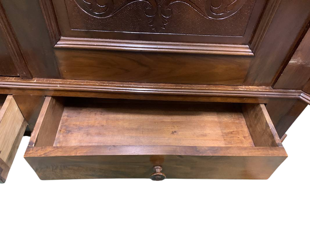 Antico armadio a due ante legno intagliato piemonte epoca Luigi Filippo - immagine 8