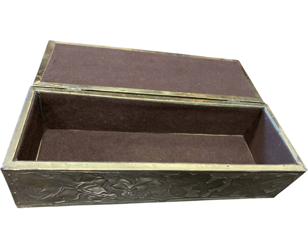 Antica scatola portagioielli con ghiande Art Nouveau anni 20 - immagine 3