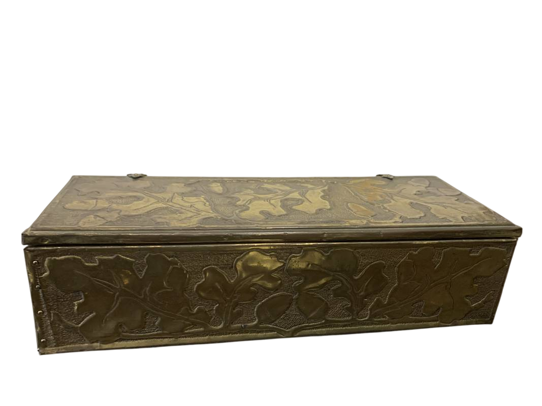 Antica scatola portagioielli con ghiande Art Nouveau anni 20 - immagine 6