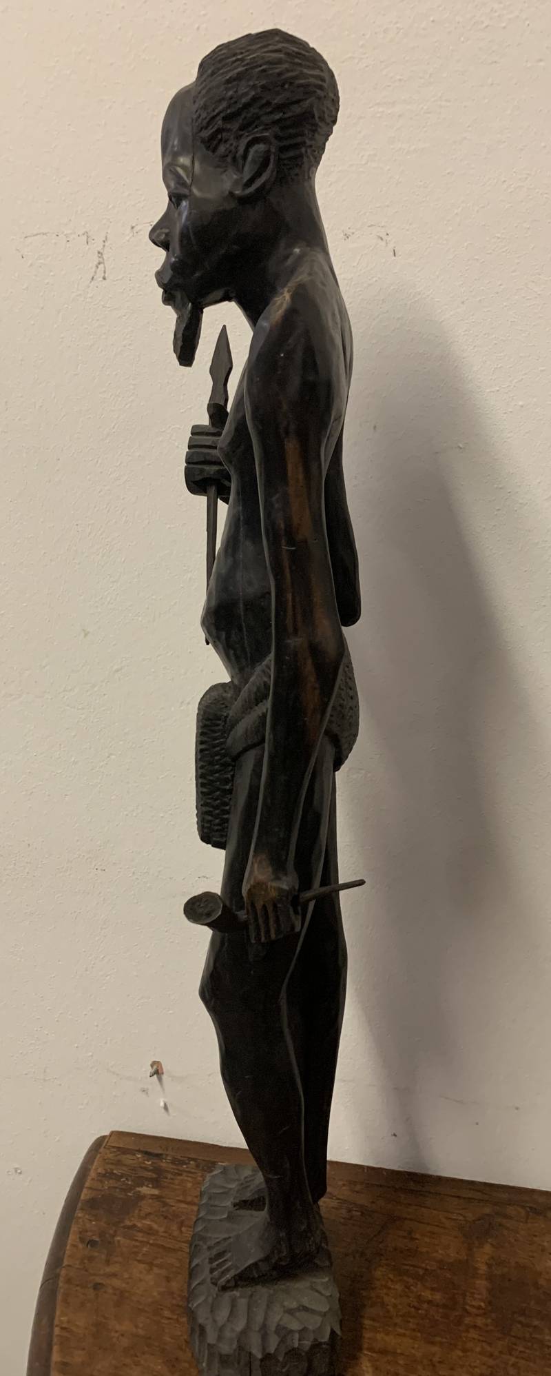 Statua in legno intagliato a mano arte tribale africana - immagine 3