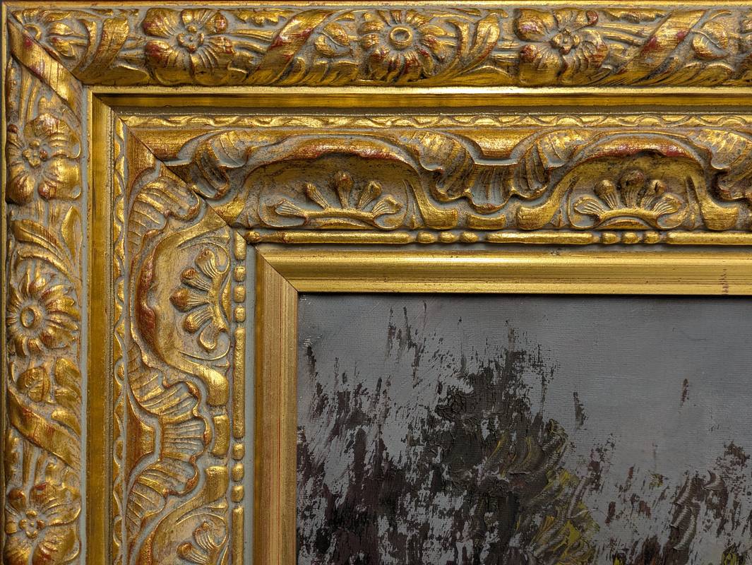 Attrib. Romano VALORI (1886-1918) - Paesaggio, dipinto divisionista a olio su tela - immagine 6