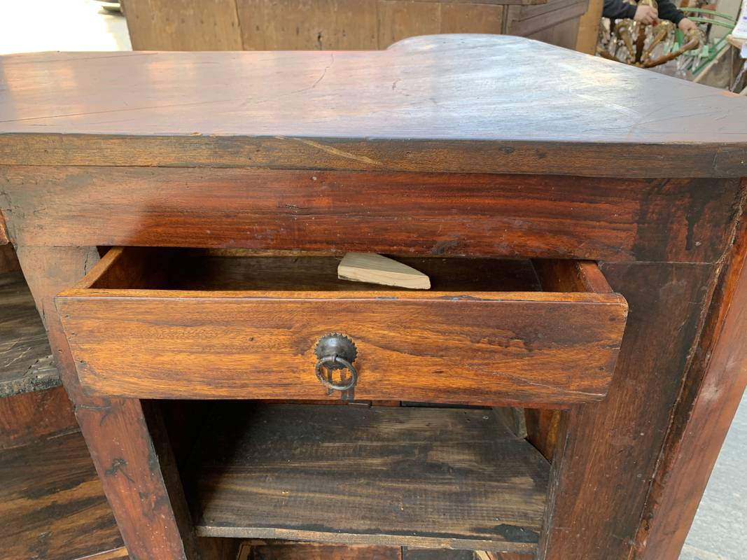 Bancone indiano  mobile bar in legno intagliato con colonne anni 50 - immagine 4