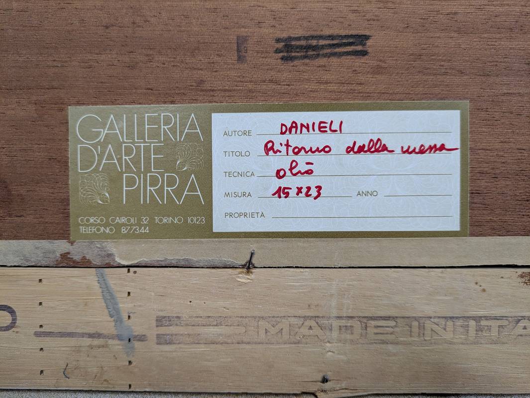 Giuseppe DANIELI (1865-1931) - Ritorno dalla messa, olio su tavola - immagine 9