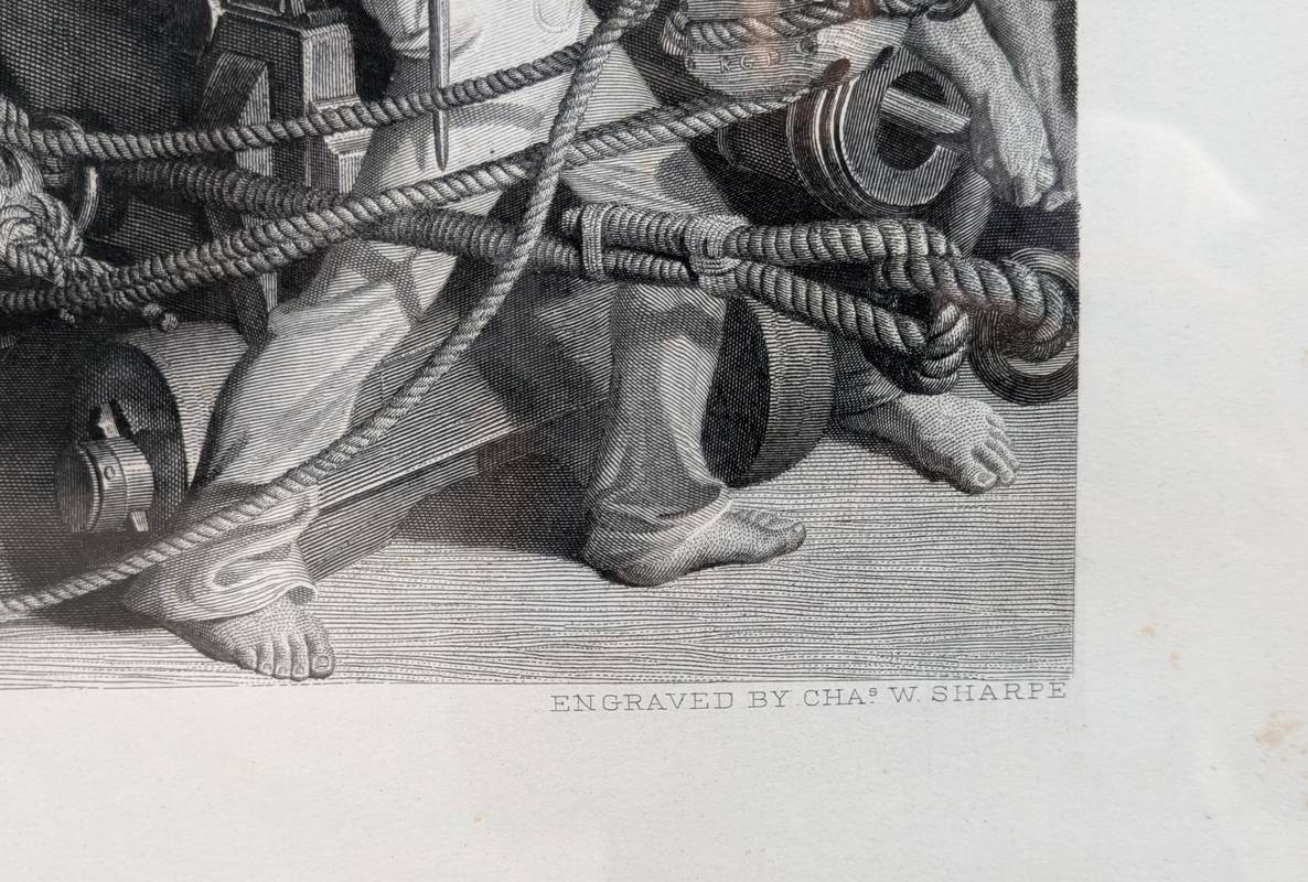 Charles W. SHARPE (1818-1899)- The Death of Nelson at the Battle of Trafalgar, incisione - immagine 3
