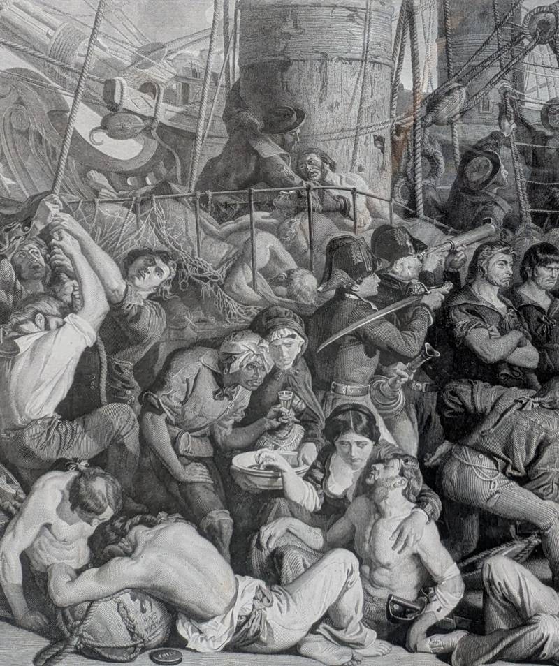Charles W. SHARPE (1818-1899)- The Death of Nelson at the Battle of Trafalgar, incisione - immagine 5