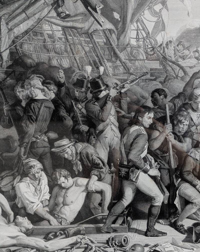 Charles W. SHARPE (1818-1899)- The Death of Nelson at the Battle of Trafalgar, incisione - immagine 7