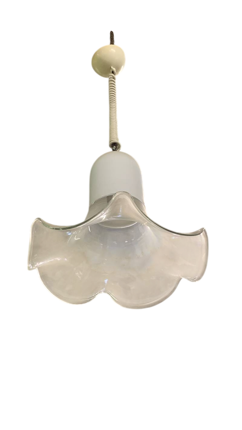 LAMPADARIO SALI SCENDI_risultato-Photoroom Lampadario a sospensione Murano anni 70 design con saliscendi - immagine 1