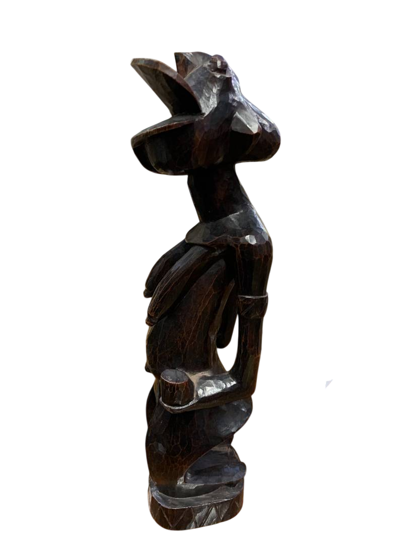 Scultura tribale rituale figura femminile - immagine 3