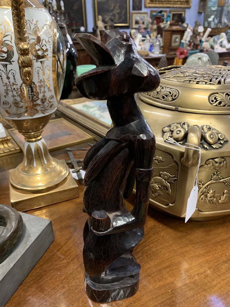 Scultura tribale rituale figura femminile - immagine 6