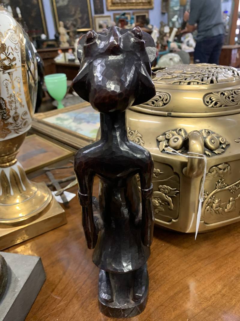 Scultura tribale rituale figura femminile - immagine 7